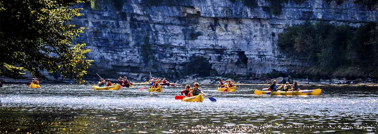 encadrement groupe canoe Dordogne